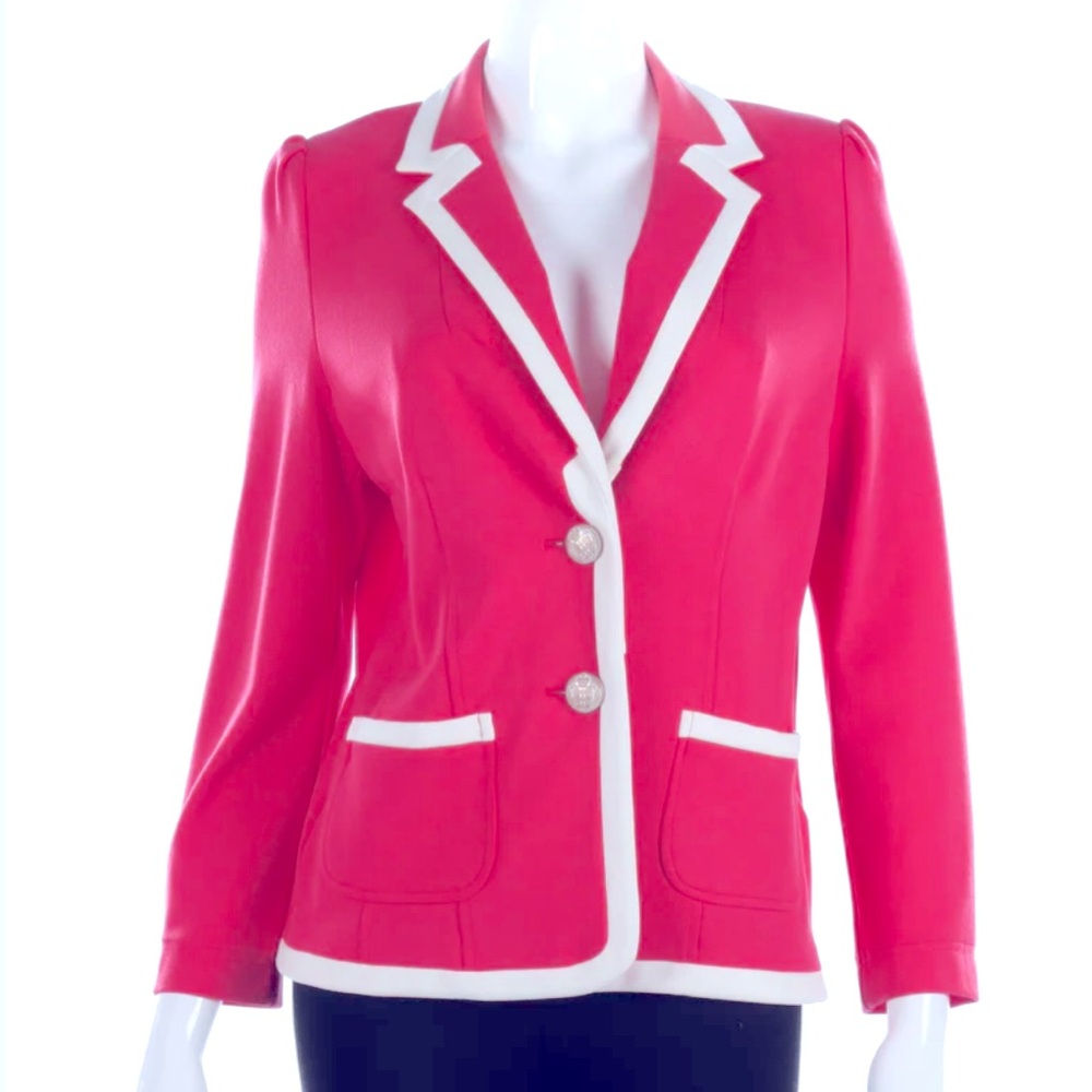 Cardigan Blazer with light pink piping
